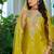  yellow festival wear chinon palazzo suit for women