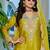  yellow festival wear chinon palazzo suit for women