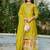 Yellow eid wear chinon palazzo suit for women