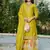 Yellow eid wear chinon palazzo suit for women