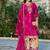 Pink eid wear chinon palazzo suit for women