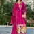 Pink eid wear chinon palazzo suit for women