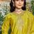 Yellow eid wear chinon palazzo suit for women