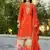 Orange eid wear chinon palazzo suit for women