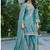  sky blue festival wear chinon palazzo suit for women