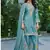 sky blue festival wear chinon palazzo suit for women