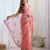 Pink dual tone heavy gold twills net saree with multicolor thread & sequin work