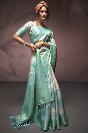 sky blue premium handloom art silk sarees     luxurious traditional weaving