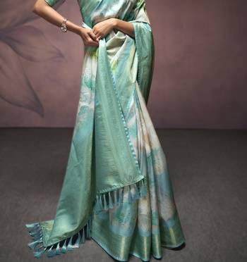 sky blue premium art silk blend sarees  luxurious weaving 2