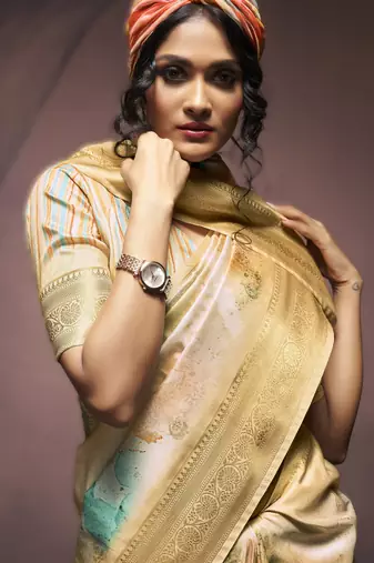 chiku premium art silk blend sarees  luxurious weaving