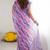 Light purple heavy georgette printed saree with mirror work border & unstitched georgette silk blouse