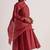 Garnet red bandhani print mul chanderi kurta set