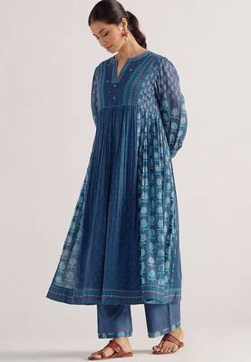 Dark denim mul cotton co-ord set 1