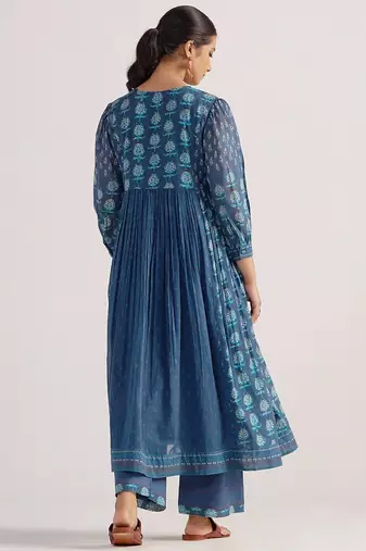 Dark denim mul cotton co-ord set
