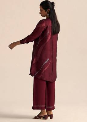 Cordovan silk co-ord set 3