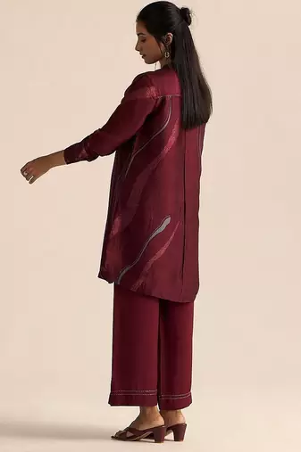 Cordovan silk co-ord set
