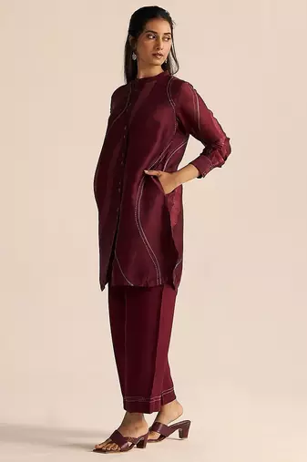 Cordovan silk co-ord set