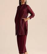 Cordovan silk co-ord set