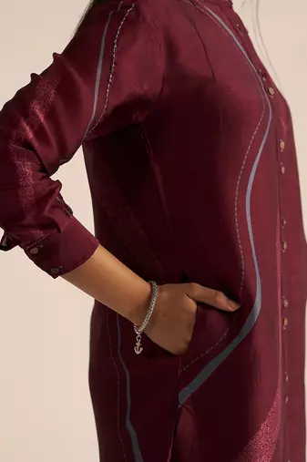 Cordovan silk co-ord set