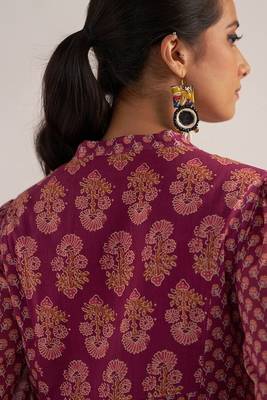 Dark purple mul cotton co-ord set 2