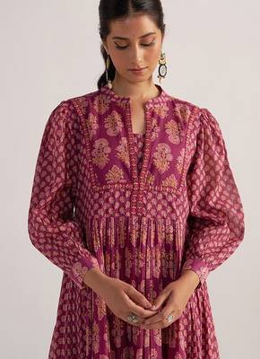 Dark purple mul cotton co-ord set 3