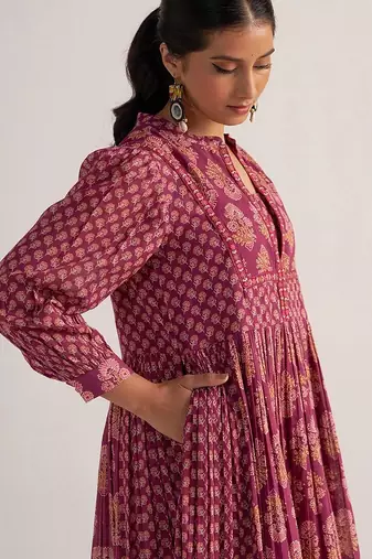 Dark purple mul cotton co-ord set