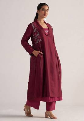Burgundy and cherries jubilee festive co-ord set 1