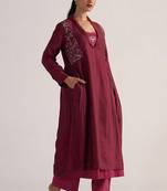 Burgundy and cherries jubilee festive co-ord set