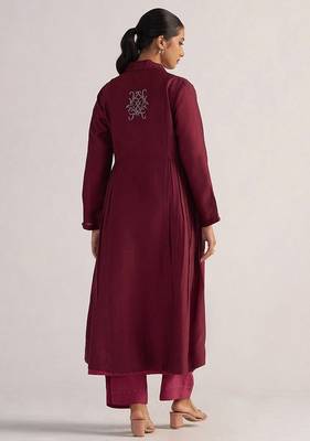 Burgundy and cherries jubilee festive co-ord set 2