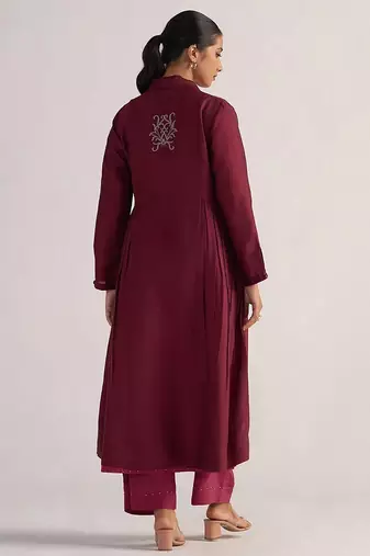 Burgundy and cherries jubilee festive co-ord set