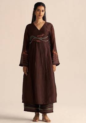 Dark chocolate silk co-ord set 1