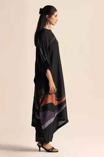 Black silk co-ord set
