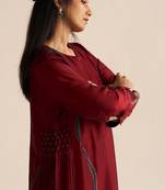 Syrah red silk co-ord set