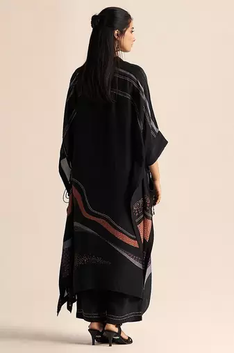 Black silk co-ord set