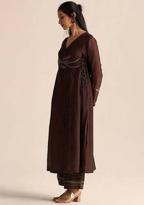 Dark chocolate silk co-ord set 3