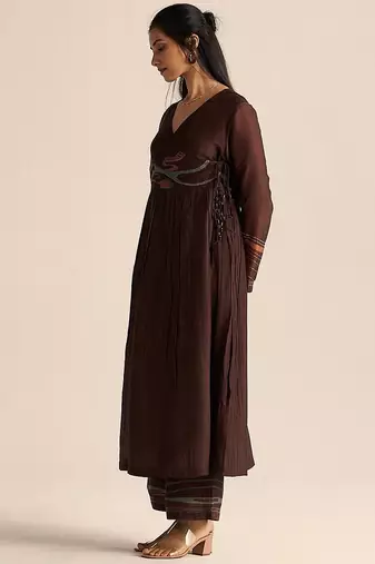 Dark chocolate silk co-ord set