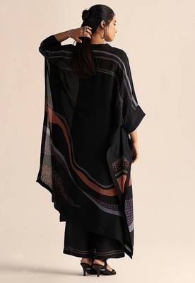 Black silk co-ord set 4