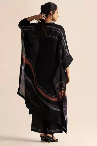 Black silk co-ord set