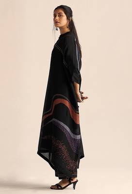 Black silk co-ord set 5