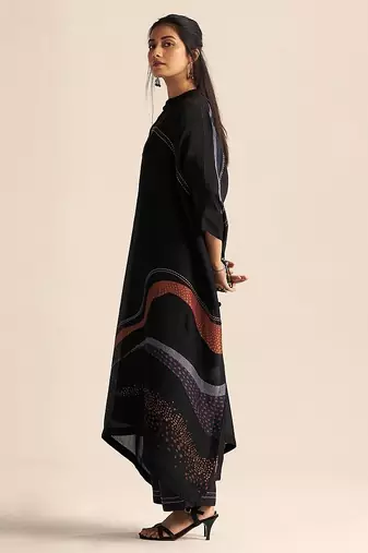 Black silk co-ord set