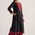 Black and maroon woven kurta set