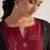 Black and maroon woven kurta set
