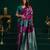 purple soft art silk saree with fancy pumpum border