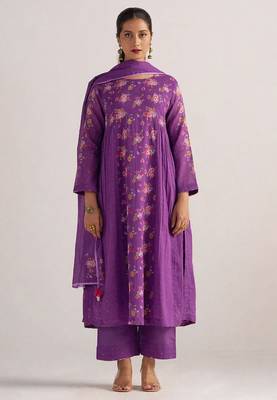 Purple magic mul-mul kurta set 5
