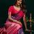 magenta soft art silk saree with fancy pumpum border