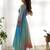 Sky blue -pink color georgette colorfull pedding anarkali set