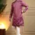Royal silk purple embroidered sequin kurta with cotton pyjama