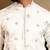 Royal silk white embroidered sequin kurta with cotton pyjama