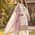 White  pakistani style royal salwar kameez wear – embroidered fox georgette set