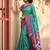 sea green premium pochampalli art silk saree for festive 